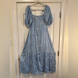 Emerson Fry Blue Floral Women's Maxi Dress XS/S India Collection